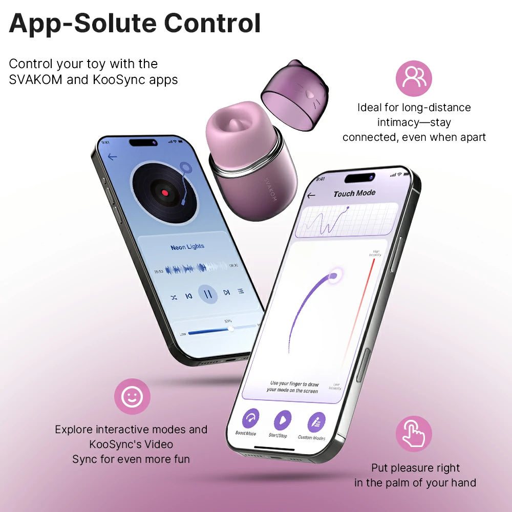 Приложение SVAKOM: режим Touch Mode и синхронизация KooSync для управления Klitty